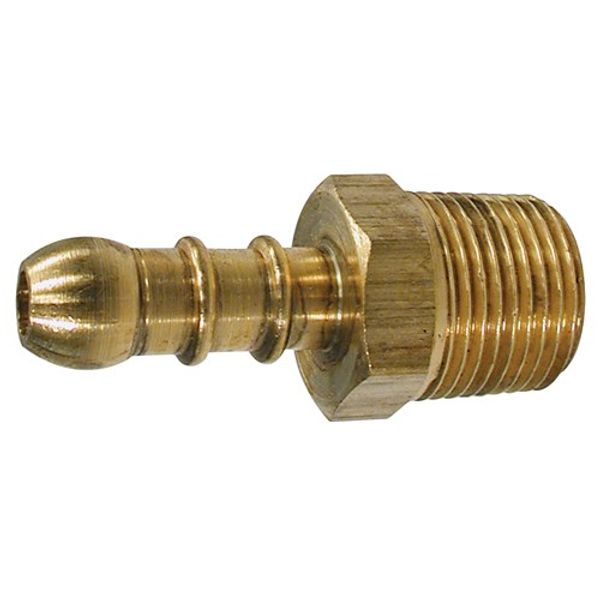 AG Brass Straight Hose Tail (1/8" BSPT Male to 10mm Hose)