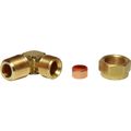 AG Brass Compression Elbow (3/8" BSPT Male to 3/8" Compression)