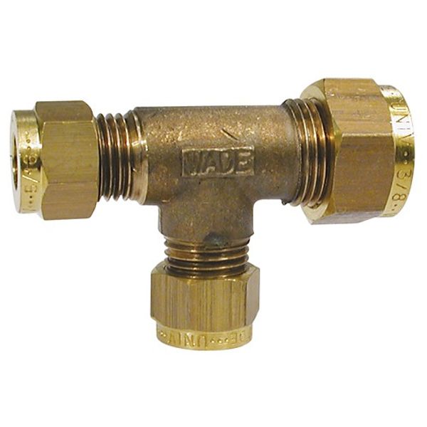 AG Compression Tee Piece (3/8" x 5/16" x 5/16")