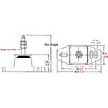 R&D Double Acting Shear Loaded Engine Mount (160-670LBS / 5/8" Stud)
