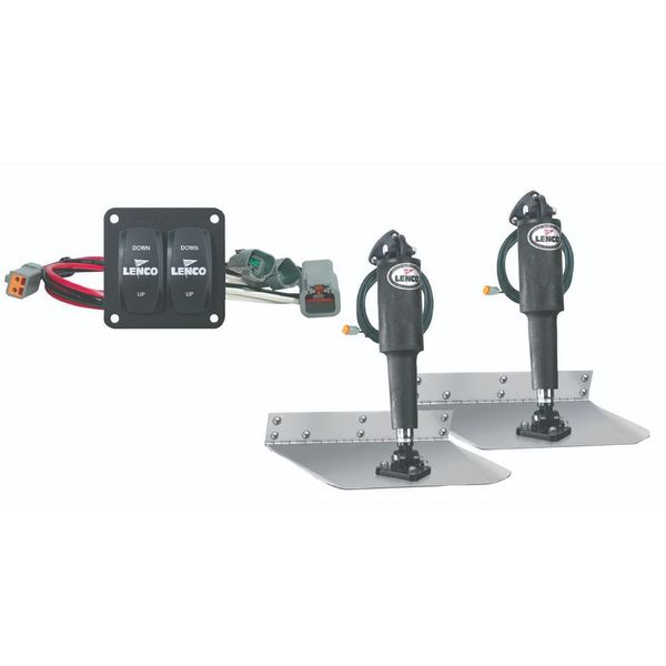 Lenco Trim Tab Kit with 2 Rocker Switches (Standard Mount / 9" x 12")