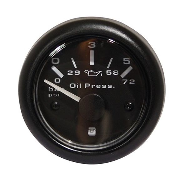 Uflex Oil Pressure Gauge in Black (0-5 Bar)