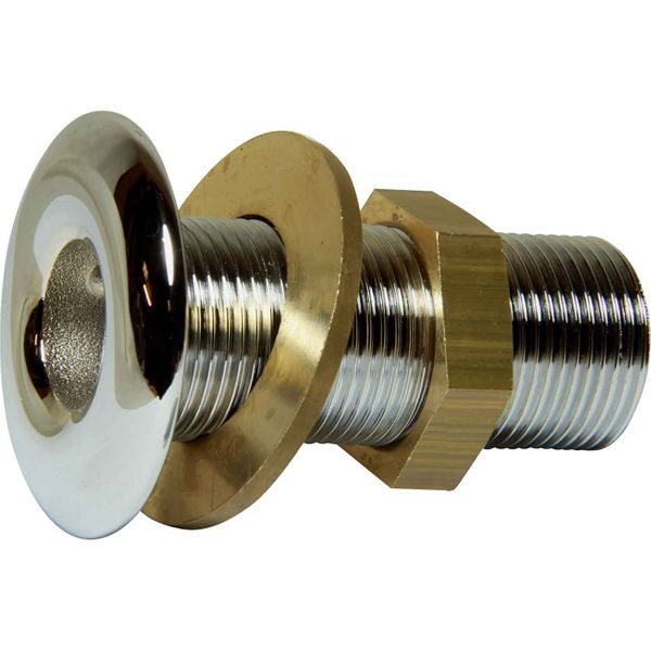 Maestrini Chromed Skin Fitting (Domed, 3/4" BSP, 72mm Long)