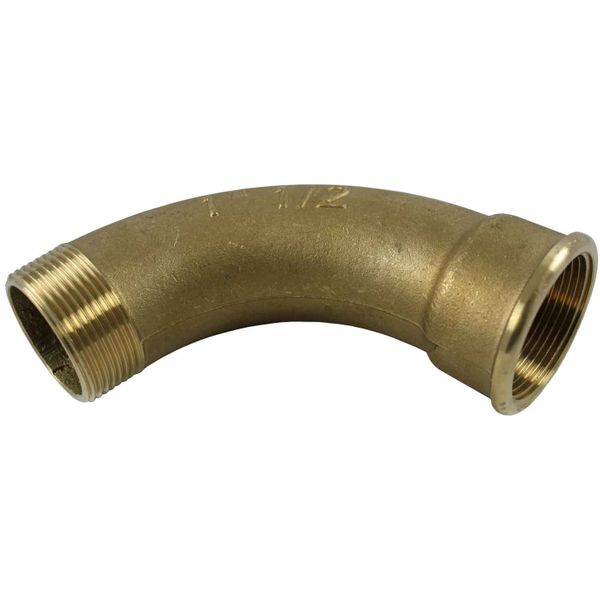 Maestrini Brass Swept 90 Degree Elbow (1-1/2" BSPT Male/BSP Female)