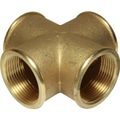 Maestrini Brass Equal Cross Fitting (Female Ports / 1-1/4" BSP)