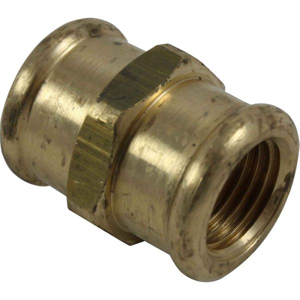 Maestrini Brass Equal Socket (Female Ports / 1/4" BSP)