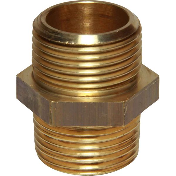 Maestrini Brass Equal Nipple (Male Thread / 1" BSPT)