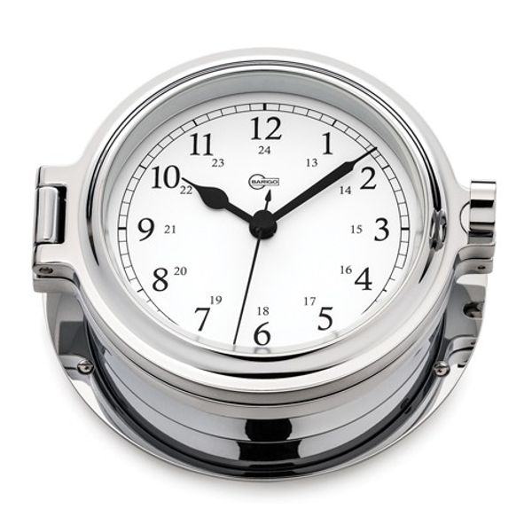 Barigo Clock in Chrome 100mm Dial (140mm x 80mm)