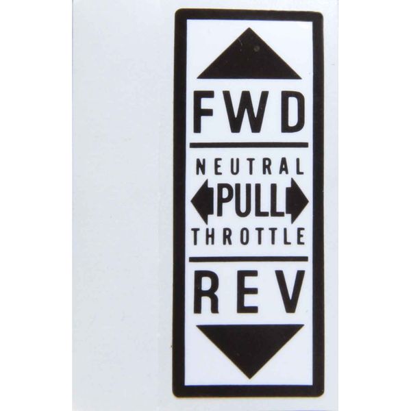 Morse Label for MT3 Control Head (Forward / Neutral / Reverse)