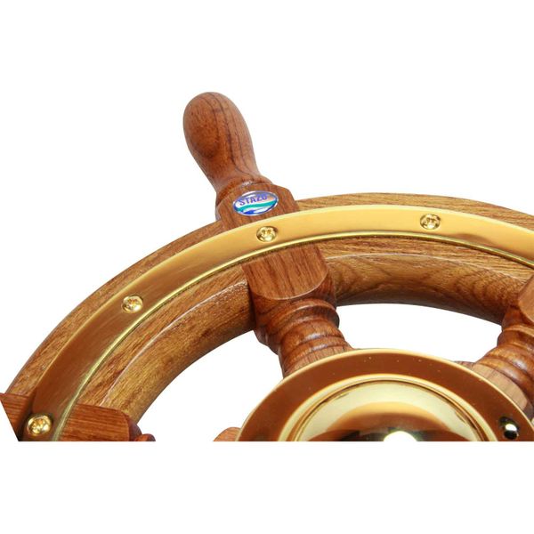 Stazo Type 01 Wooden Spoked Marine Steering Wheel (400mm)