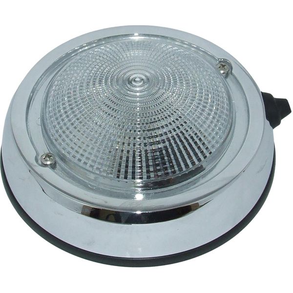 Perko 0300 Surface Mount Dome Light (12V / Chrome / 125mm Diameter)