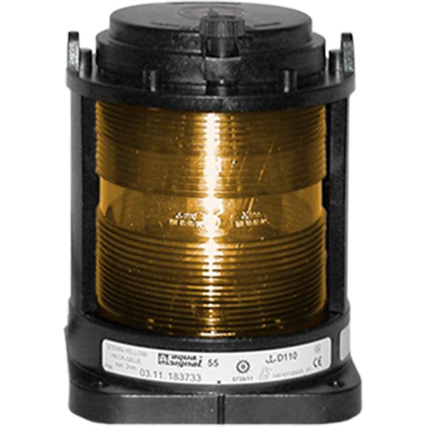 Aqua Signal 55 Towing Yellow Navigation Light (Black Case / 24V / 25W)
