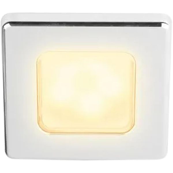 Hella EuroLED 75 Square Down Light in Chrome (12V / Warm White)
