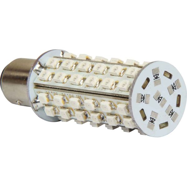 Red LED BAY15d Navigation Light Bulb (10V - 30V / 3.6W / 67mm)