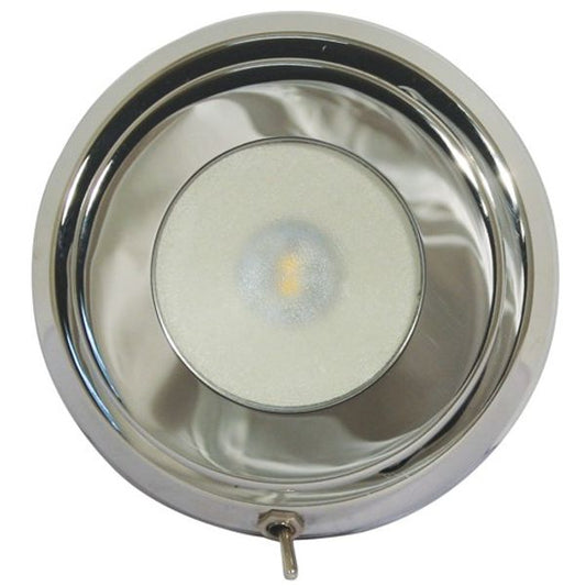 Quick Tim LED Downlight Stainless 12/24V Warm Switched (Surface Mount)