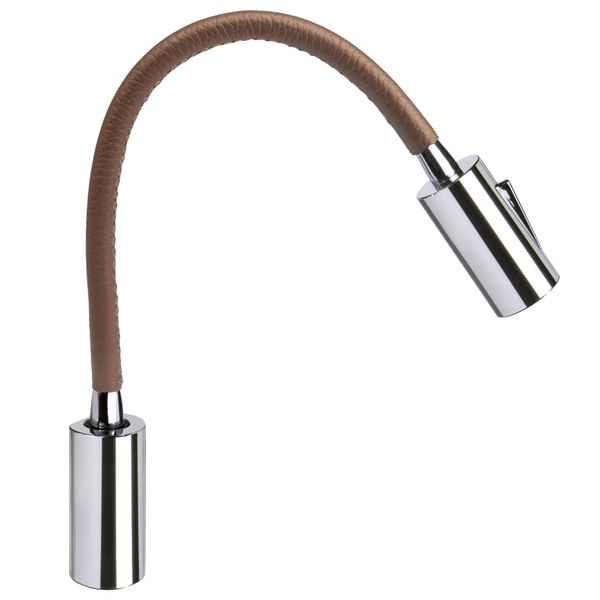 Quick Audrey LED Reading Light Chrome/Chocolate (12/24V 1.5W)