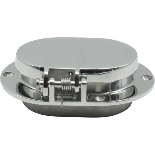 Osculati Stainless Steel Oval Hawsehole and Hinged Cover (137 x 100mm)