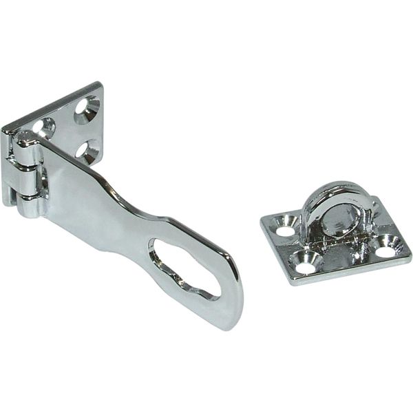 Chrome Plated Brass Folding Lockable Latch (95mm x 25mm)