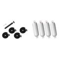 Osculati Inflatable Fender 4pk White with Lanyard & Pump (14 x 50cm)