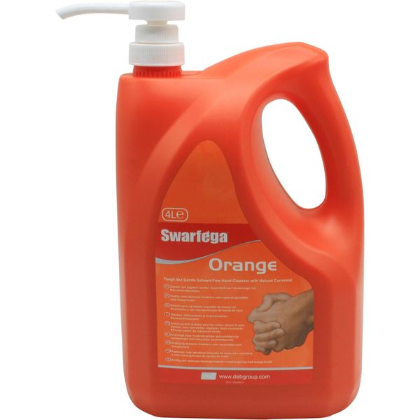 Swarfega Natural Orange Hand Cleaner (4 Litre Bottle with Pump)