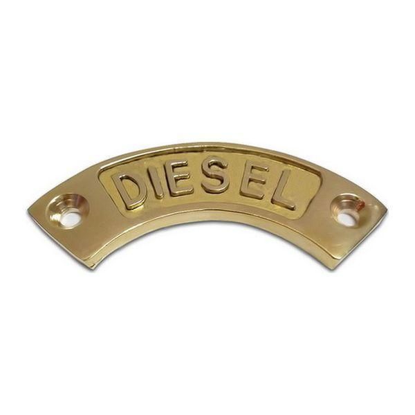 AG Curved Label 'Diesel' in Brass