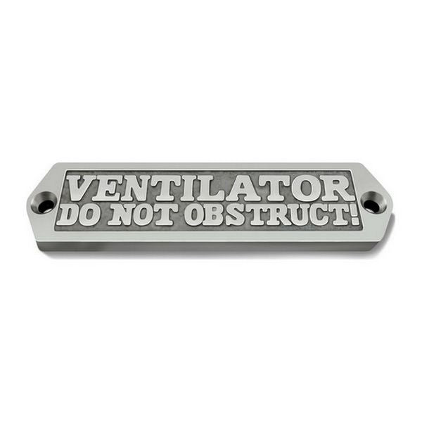 AG Nameplate 'Ventilator Do Not Obstruct' Cast Chrome