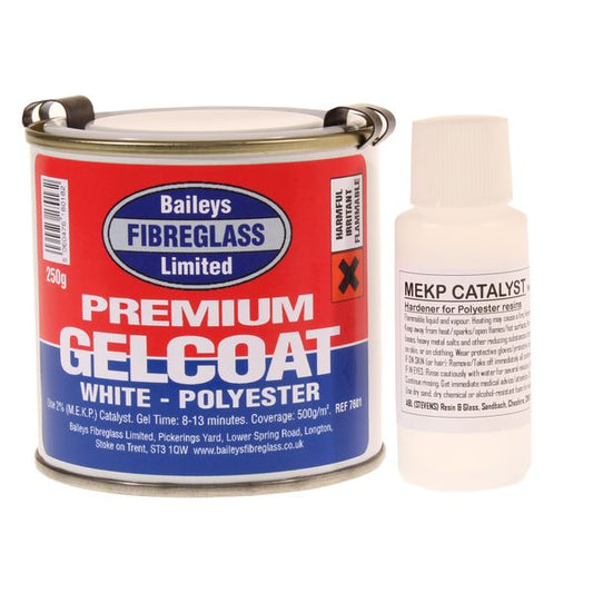 Baileys Premium Gelcoat in Brilliant White (250g / with Hardener)