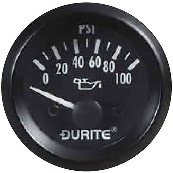 Durite 0-523-17 Pressure Gauge 6 Bar (Black Bezel and Dial, 1/8" NPTF)