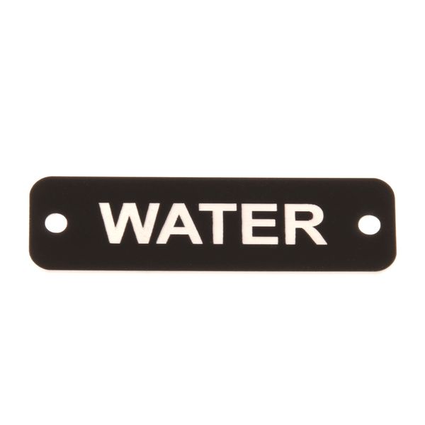 AG Water Label (S) Black with White Engraving 75mm x 22mm