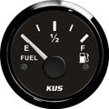 KUS Fuel Level Gauge with Black Stainless Bezel (Euro Resistance)