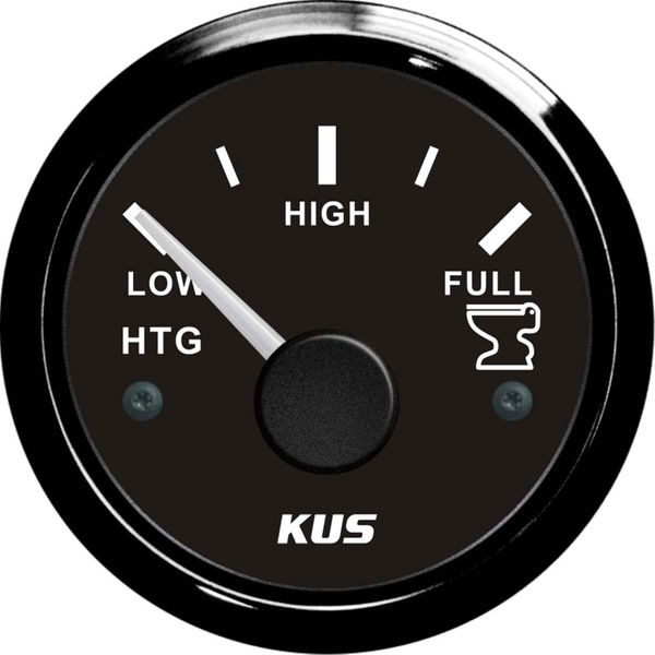 KUS Waste Water Level Gauge Black SS Bezel (Black / Euro Resistance)