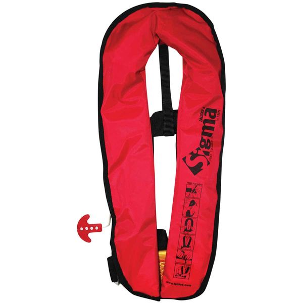 Lalizas Sigma Inflatable Lifejacket Manual 170N ISO Adult Red