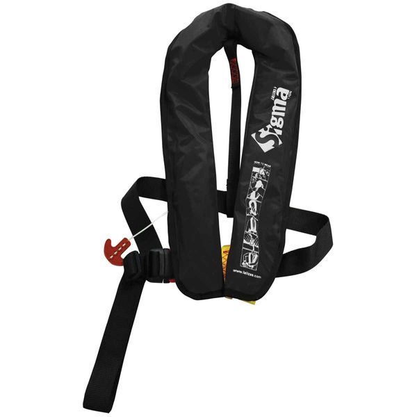 Lalizas Sigma Inflatable Lifejacket Auto with Buckle 170N ISO Adult Black