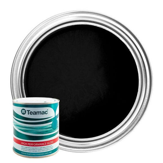 Teamac Marine Gloss Paint in Black (1 Litre)