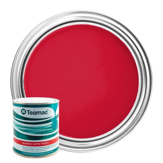 Teamac Marine Satin Paint in Red (1 Litre)