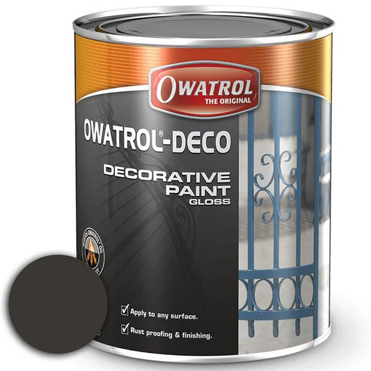 Owatrol Deco Anti-Corrosive Gloss Paint (Grey Dust, RAL 7037, 750ml)
