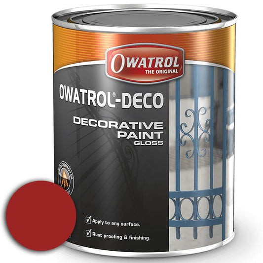 Owatrol Deco Anti-Corrosive Gloss Paint (Red / RAL 3001 / 750ml)