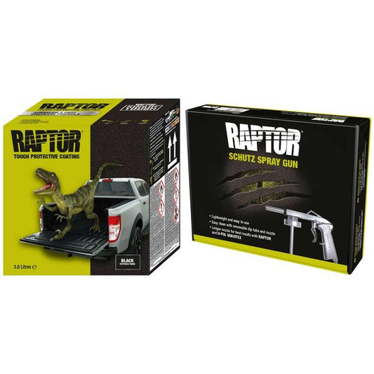 Raptor Tough Protective Coating 3.8L Kit Black with Applicator Gun