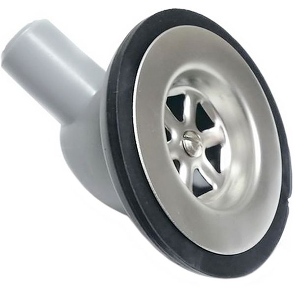 AG 90 Degree Sink Waste Outlet & Plug (Stainless Top / 19mm Hose)
