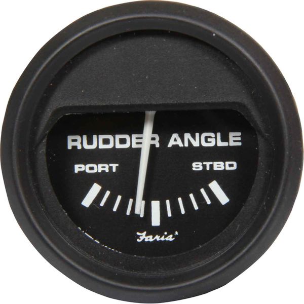 Faria Beede Rudder Angle Position Indicator in Euro Black Style