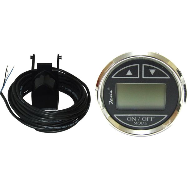 Faria Depth Sounder Gauge in Chesapeake SS Black (Transom Sender)