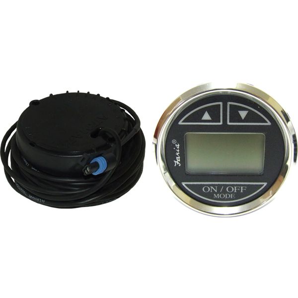 Faria Depth Sounder Gauge in Chesapeake SS Black (In Hull Sender)