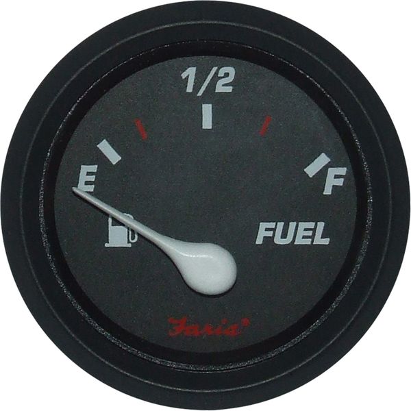 Faria Beede Fuel Level Gauge in Professional Red Style (US Resistance)