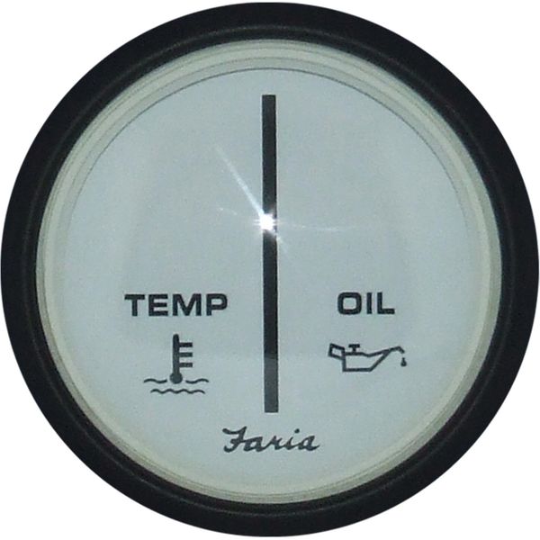 Faria Warning Light Gauge in Chesapeake White (Mercury / Mariner)