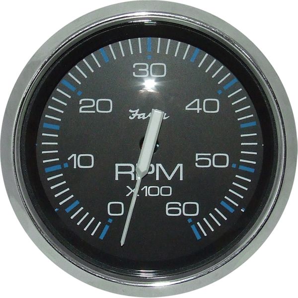 Faria Tachometer in Chesapeake SS Black (6000RPM / Petrol Inboard)