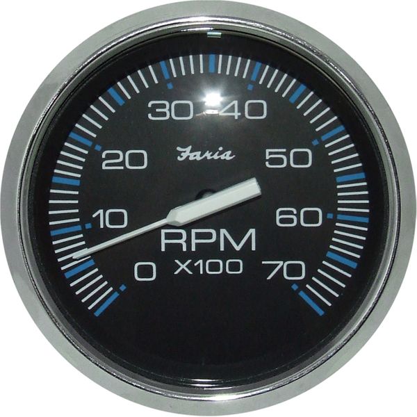 Faria Tachometer in Chesapeake SS Black (7000RPM / Petrol Outboard)