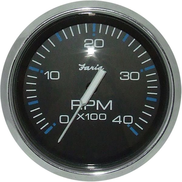 Faria Tachometer in Chesapeake SS Black (4000RPM / Alt / Generator)