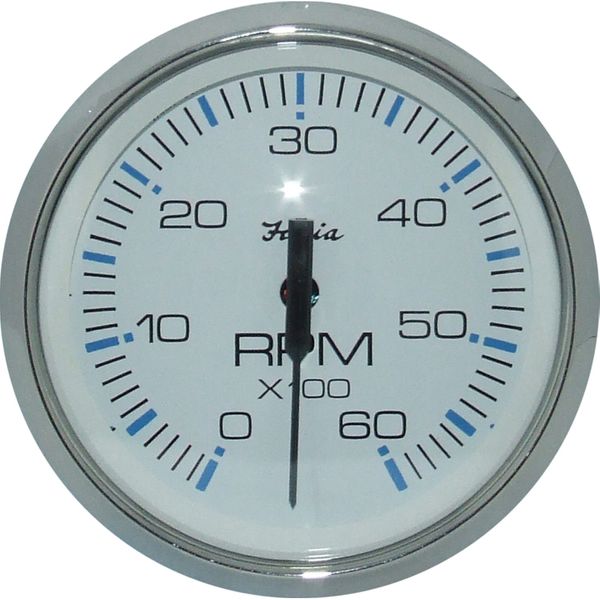 Faria Tachometer in Chesapeake SS White (6000RPM / Petrol Inboard)
