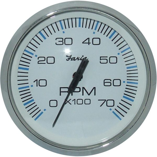 Faria Tachometer in Chesapeake SS White (7000RPM / Petrol Outboard)