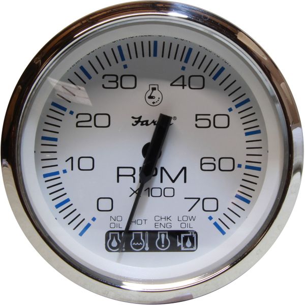 Faria Tacho/System Check in Chesapeake SS White (7000RPM / OMC)